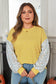 Yellow Stripe Striped Contrast Floral Sleeve Patchwork Plus Size Loose Top