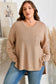 Parchment Plus Size Drop Shoulder Knit Tunic Top