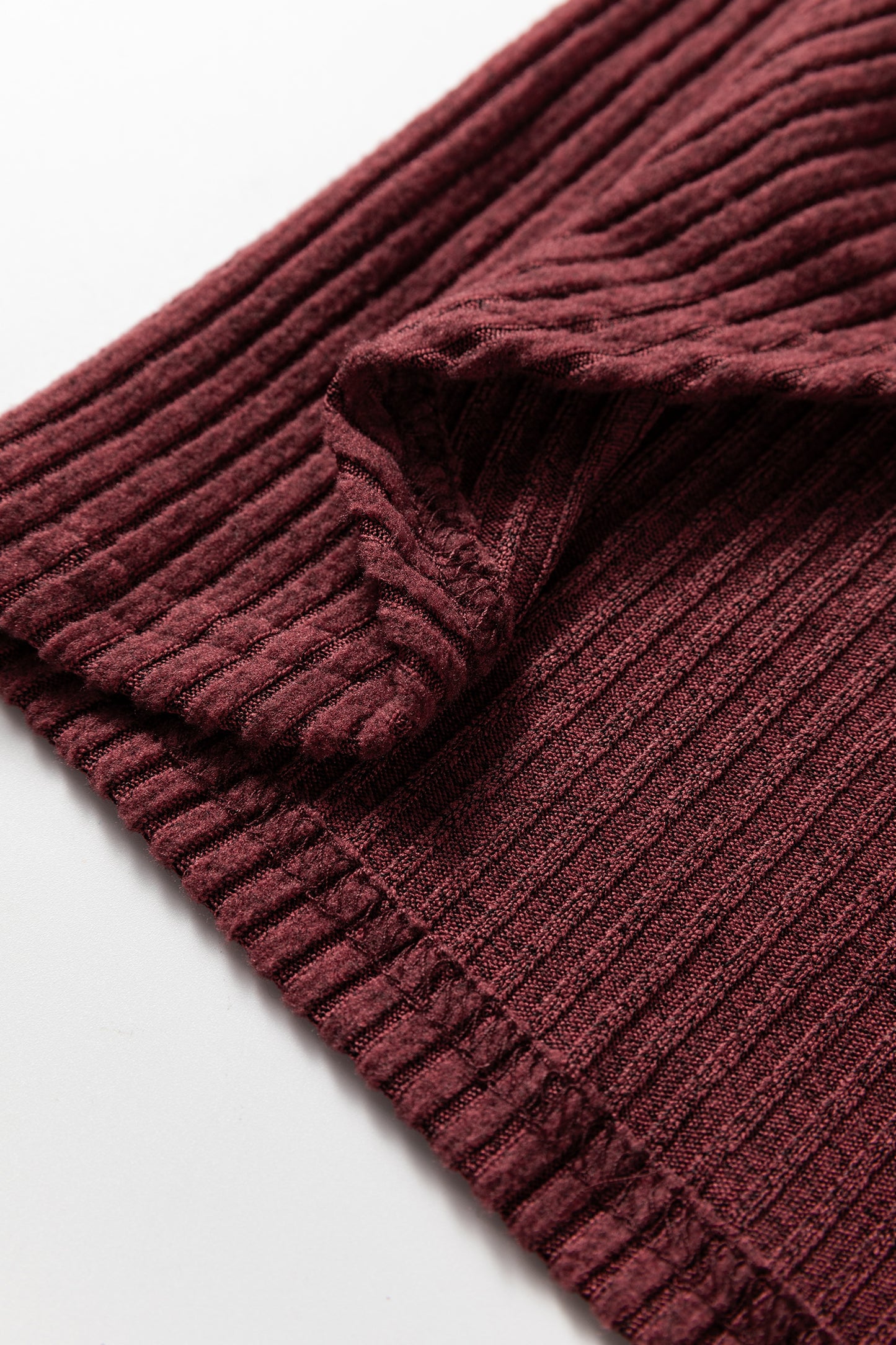 Wild Ginger Plus Size Ribbed Button Decor Long Sleeve Loose Top