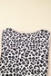 Gray Leopard Color Block Patchwork Reverse Stitch Plus Size Baggy Pullover