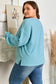 Light Blue Textured Drop Shoulder Plus Size Knit Top