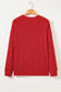 Fiery Red Twist Ribbed MERRY Letter Graphic Plus Size Pullover