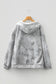 Gray Plus Size Camouflage Woodland Print Oversized Sporty Hoodie