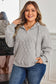 Gray Quilted Quarter Zip Plus Size Hoodie