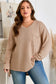 Parchment Plus Size Drop Shoulder Knit Tunic Top