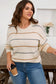 Multicolour Striped Drop Shoulder Plus Sweater