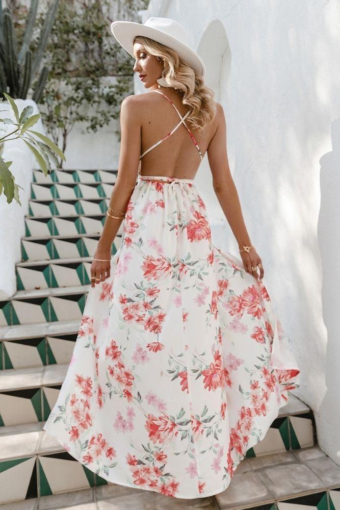 Halter Boho Maxi Dress